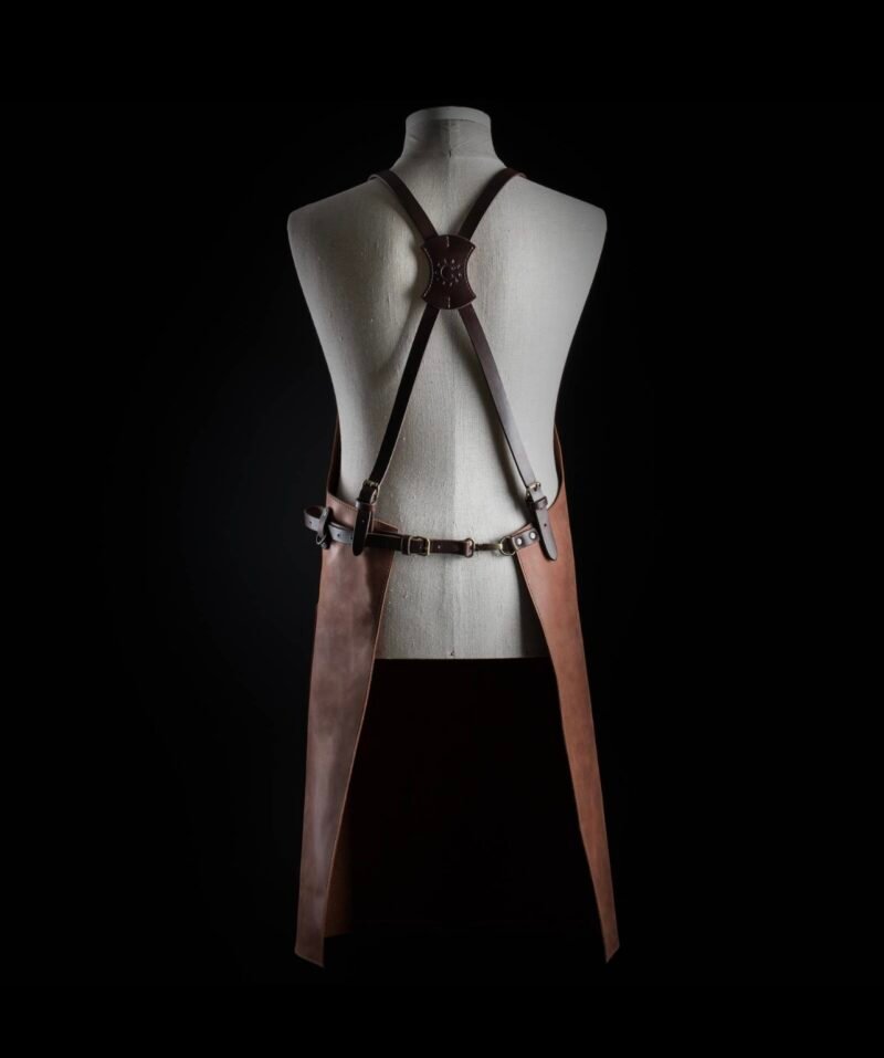 KAAMUT® - Premium Leather Apron – Cognac Brown – The Ultimate Chef & Bartender Gear - Image 2