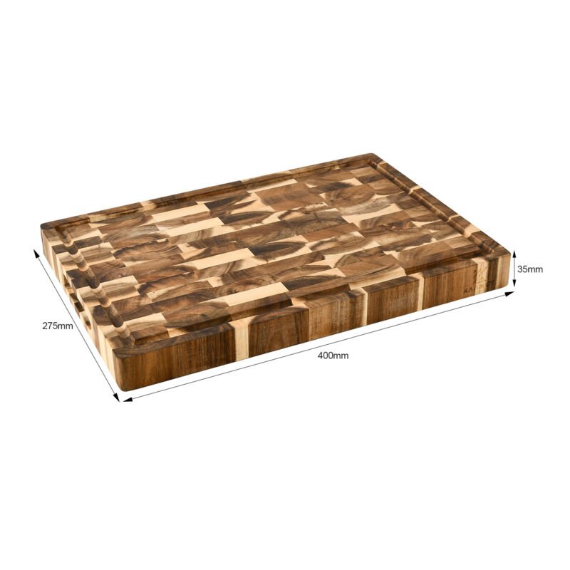 KAAMUT® - Professional Cutting Board - Acacia End Grain - 40x27.5x3.5 CM - Luxury Gift Box - Image 3