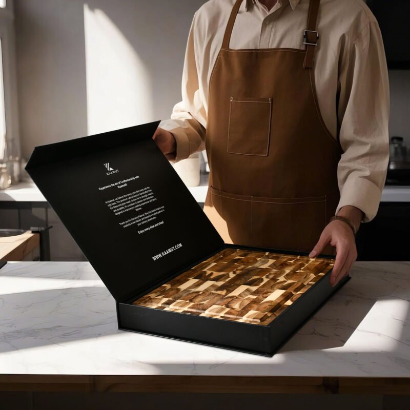 KAAMUT® - Professional Cutting Board - Acacia End Grain - 40x27.5x3.5 CM - Luxury Gift Box - Image 2