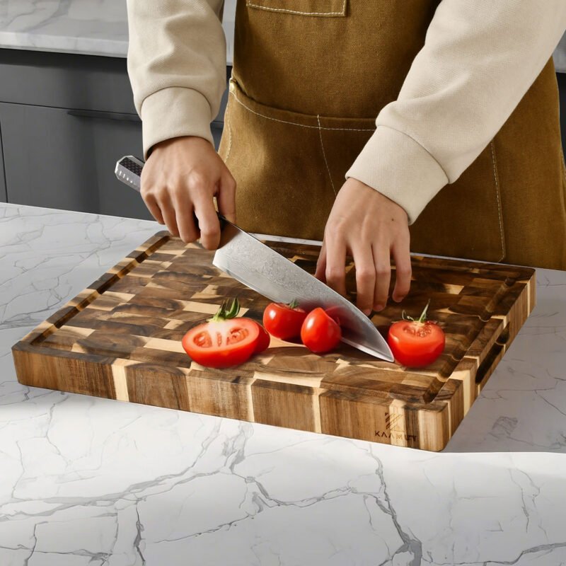 KAAMUT® - Professional Cutting Board - Acacia End Grain - 40x27.5x3.5 CM - Luxury Gift Box - Image 4