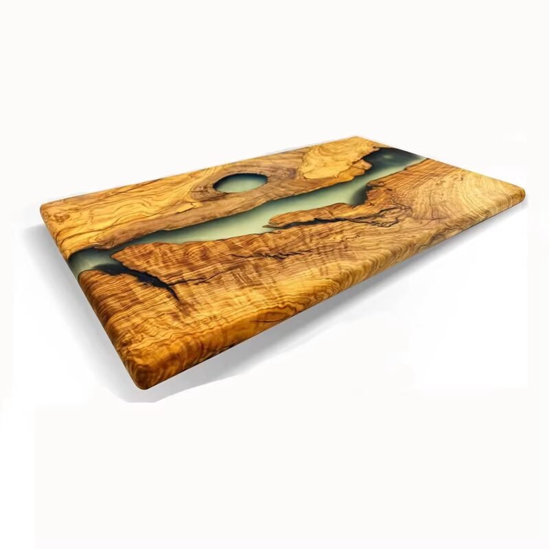 KAAMUT® - Serving Board – Green Epoxy & Olive Wood – Premium Handmade Serving Board