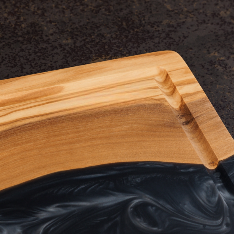 KAAMUT® - Cutting Board - Obsidian Epoxy & Olive Wood - Premium Kitchen Board - Image 3
