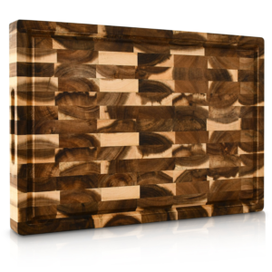 KAAMUT® End Grain Cutting Board 40 × 27.5 × 3.5 cm – FSC Acacia Wood