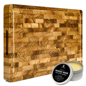 KAAMUT® End Grain Cutting Board 45 × 30 × 4 cm – FSC Teak Wood