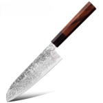 67-Layer Damascus Steel Santoku Knife – 7" | Japanese Kitchen Knife – Special Edition 2025 | Sandalwood & Ebony Handle – KAAMUT®