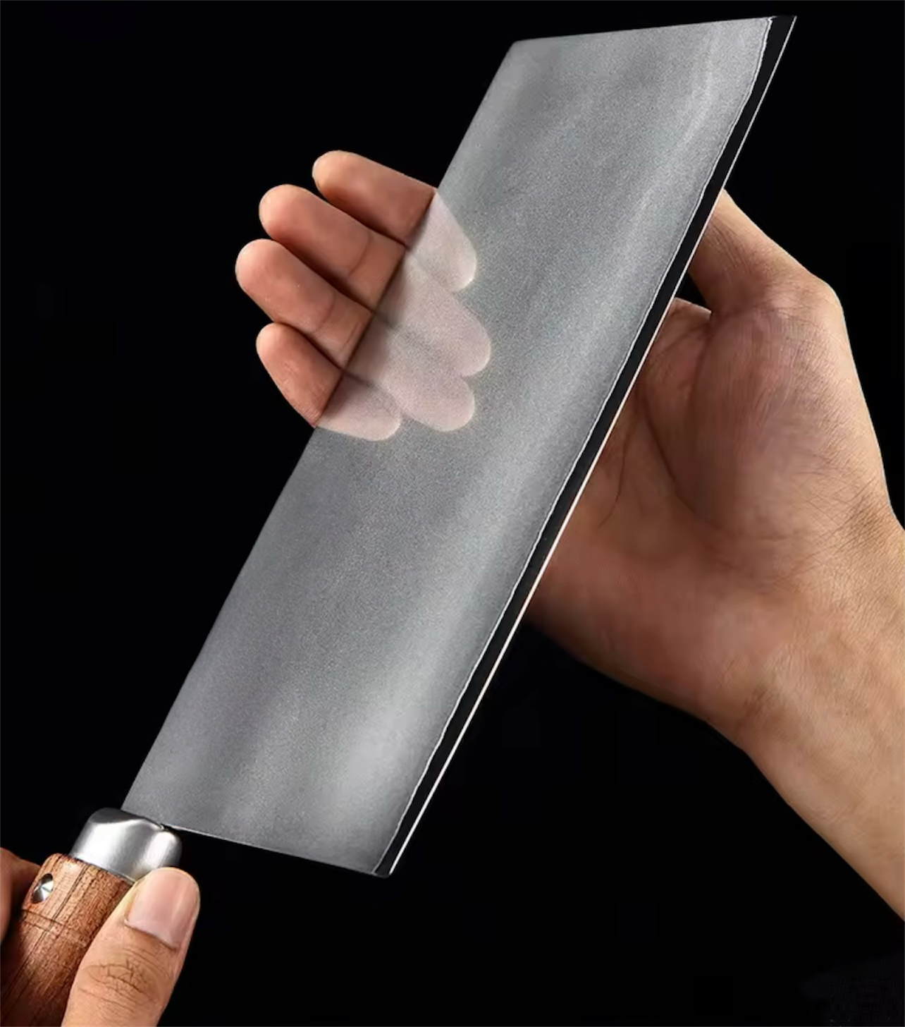 Premium 3-Layer 440C Composite Steel Cleaver – 20 cm – Extremely Sharp – Padauk Wood Handle – Gift Box – KAAMUT® - Image 6