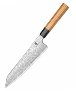 Professional Bunka Knife Made from 67-Layer Damascus Steel – Razor-Sharp & Durable – Olive Wood and Black Buffalo Horn Handle – Luxury Gift Box – KAAMUT®