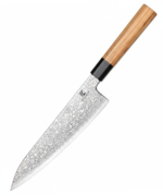 Professional Chef’s Knife Made from 67-Layer Damascus Steel – 21.5 cm – Razor-Sharp & Durable – Olive Wood and Black Buffalo Horn Handle – Luxury Gift Box – KAAMUT®