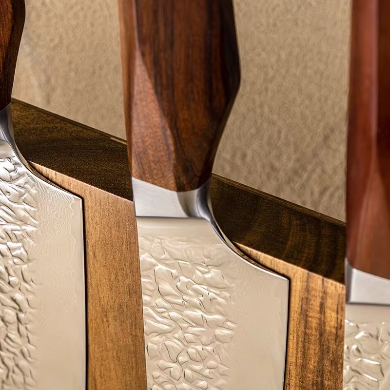 KAAMUT® Magnetic Knife Holder – Acacia Wood – Stainless Steel Base – Holds 5–7 Knives - Image 5