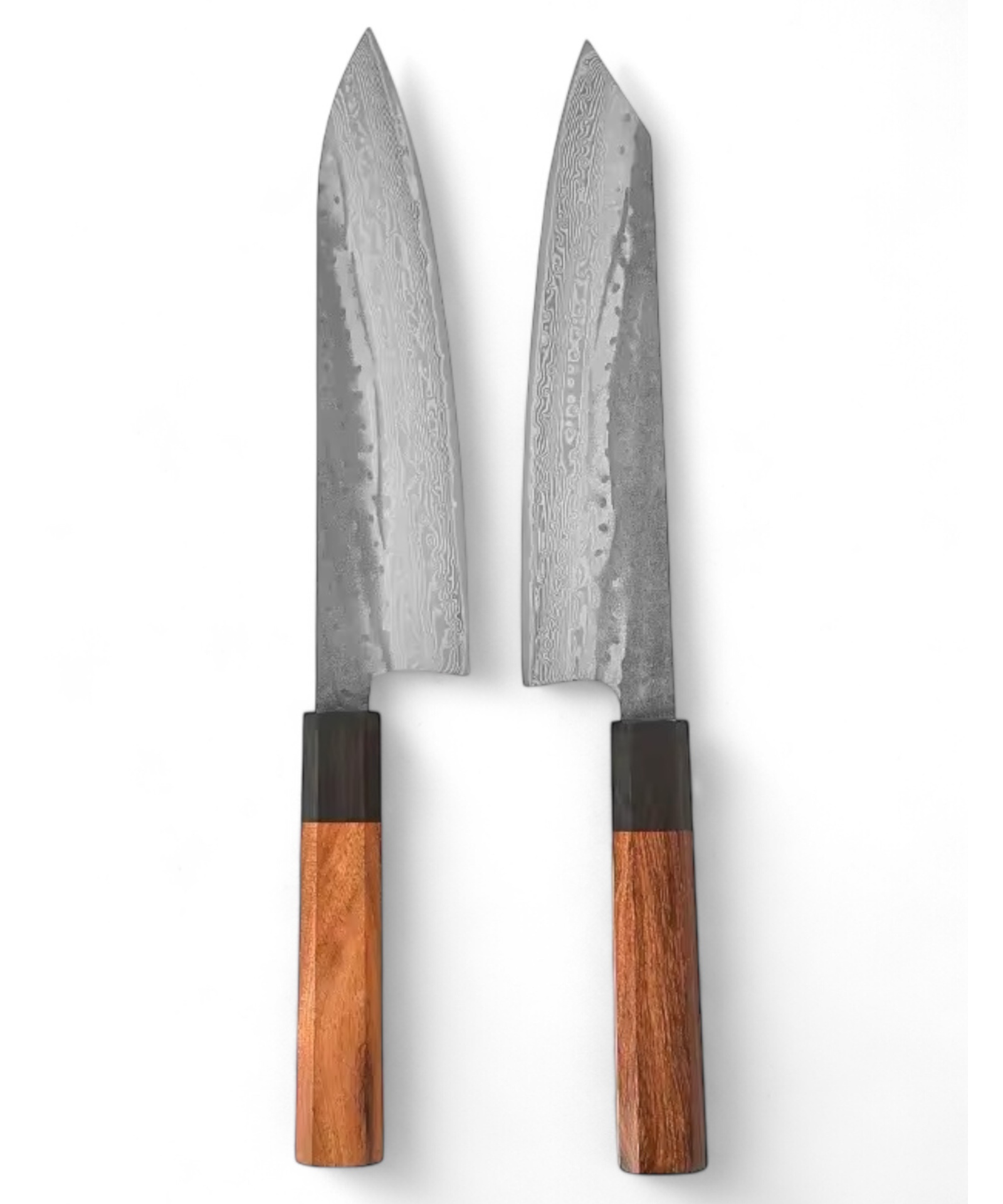 KAAMUT® 2 Piece Knife Set – 67-Layer Damascus Steel – Chef Knife & Kiritsuke Knife 22 cm – Rosewood & Ebony Handle