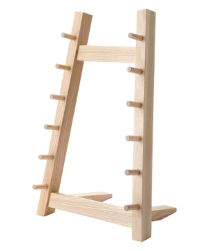 KAAMUT® Knife Rack for 6 Knives – Solid Ash Wood